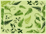 overall pattern fabric with contrasting band